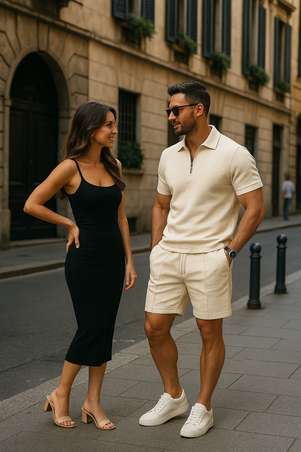 Milano Half Zip Polo Set