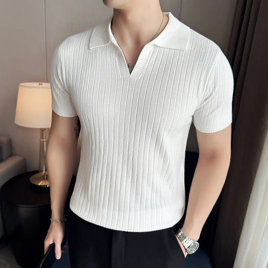 Verona Ribbed Knit Polo