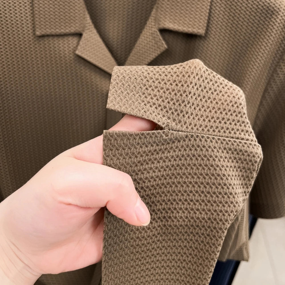 Portofino Textured Knit Shirt - Elavure