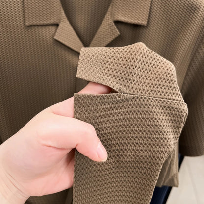 Portofino Textured Knit Shirt - Elavure