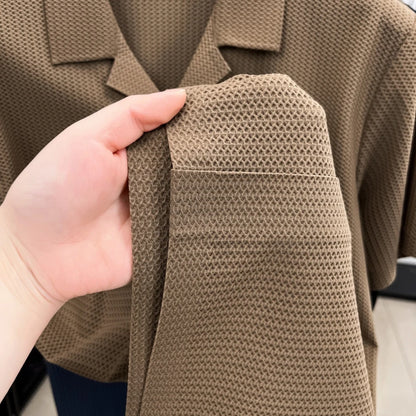 Portofino Textured Knit Shirt - Elavure