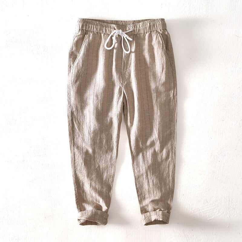Sereno Summer Striped Linen Pants